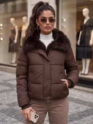 Dámska bunda DSTREET 1 TY6099 HNEDÁ