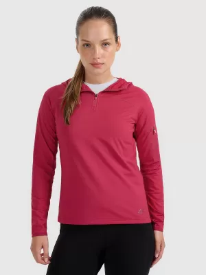 Dámska funkčná mikina 4F WAW25TFSWF591 DARK PINK