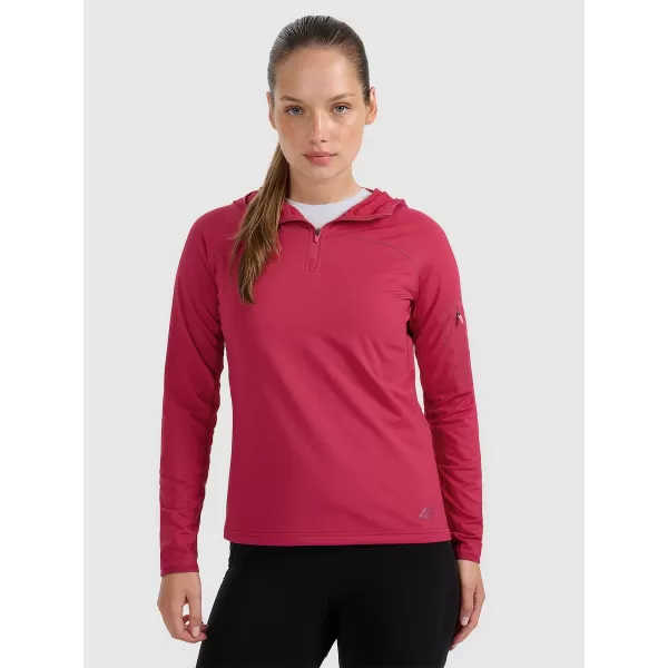  Dámska funkčná mikina 4F WAW25TFSWF591 DARK PINK 