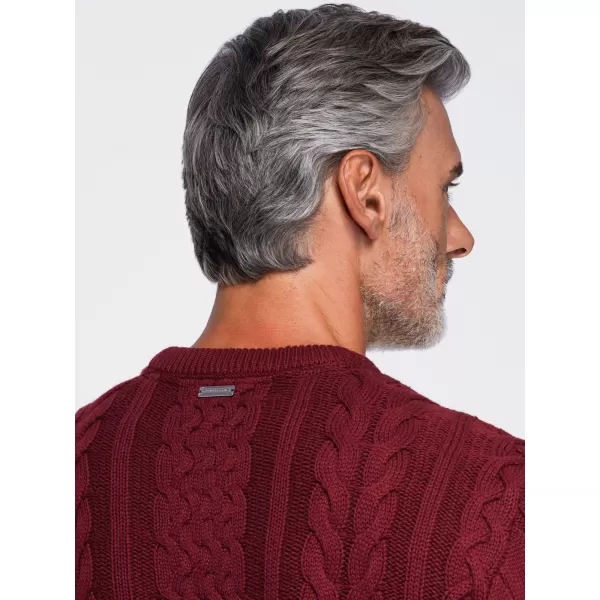  Pánsky sveter OMBRE OM-SWSW-0191 BURGUNDY 