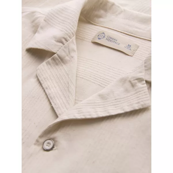  Pánska košeľa OMBRE OM-SHSS-0221 CREAM 