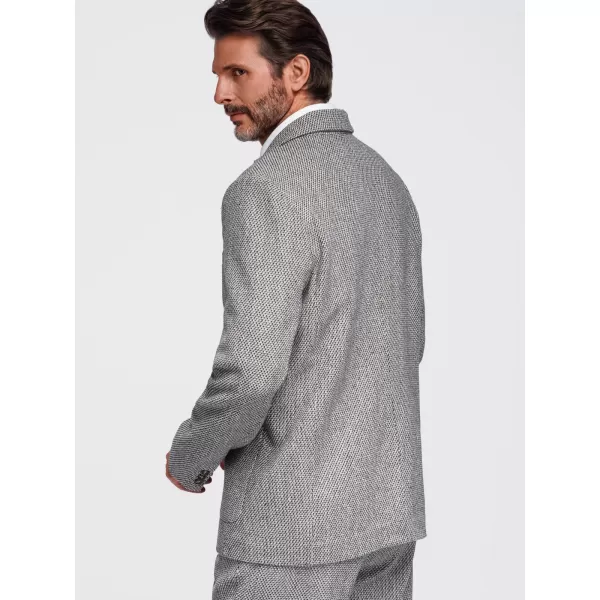  Pánske sako OMBRE OM-BLZB-0130 BROWN MELANGE 