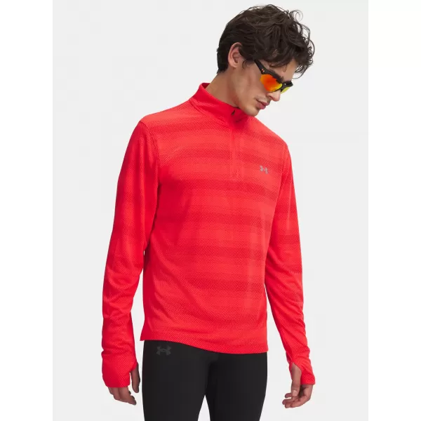  Pánske tričko UNDER ARMOUR VELOCITI 1/4 ZIP 6010887-713 ČERVENÁ 