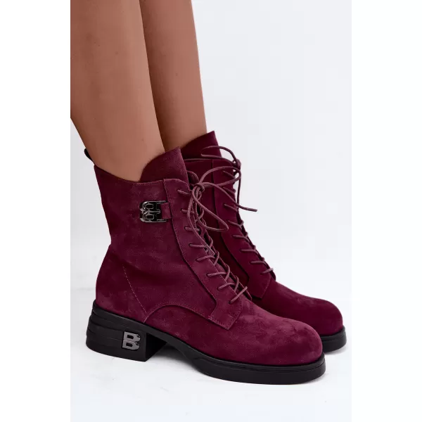  Dámske členkové topánky VINCEZA 67044 BURGUNDY 