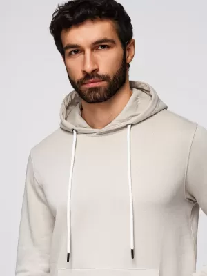 Pánska mikina OMBRE OM-SSBN-0270 LIGHT BEIGE