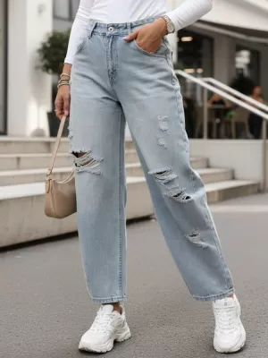 Dámske nohavice DSTREET UY2980 MODRÁ