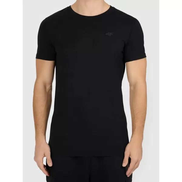  Pánske tričko 4F WAW25TTSHM2401 DEEP BLACK 