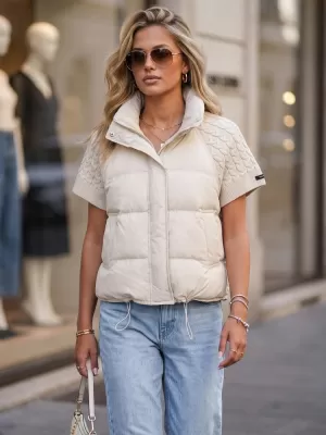 Dámska bunda DSTREET TY5923 ECRU