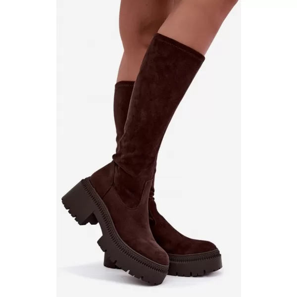  Dámske čižmy BOTO 9671A-1 BROWN 