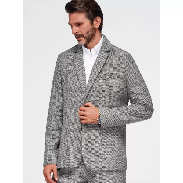  Pánske sako OMBRE OM-BLZB-0130 BROWN MELANGE 