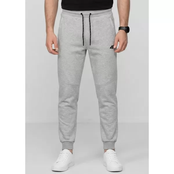  Pánske nohavice 4F WMM00TTROM1676 COLD LIGHT GREY MELANGE 