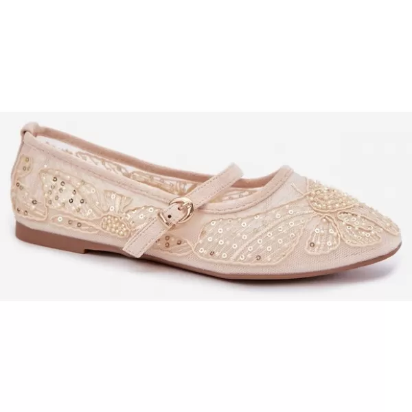  Dámske baleríny BOTO CH951 BEIGE BEŽOVÁ 