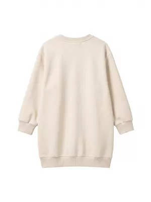 Dievčenské mikinové šaty URBAN CLASSICS UCK8565-02903 WHITE SAND