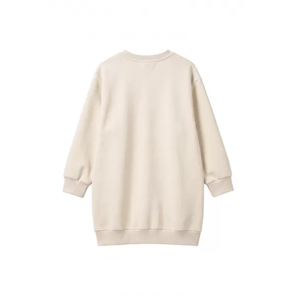  Dievčenské mikinové šaty URBAN CLASSICS UCK8565-02903 WHITE SAND 