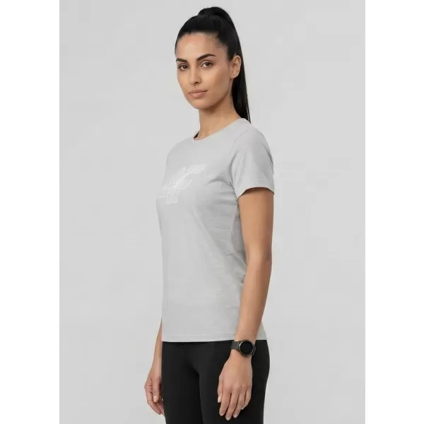  Dámske tričko 4F WMM00TTSHF3309 COLD LIGHT GREY MELANGE 