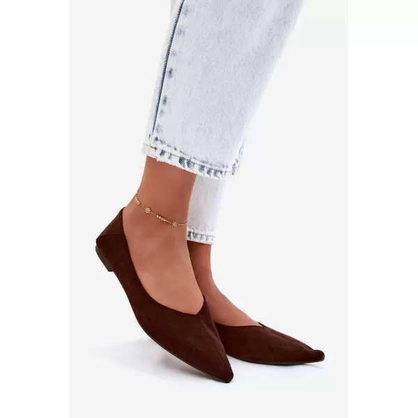  Dámske baleríny BOTO JH597 BROWN 