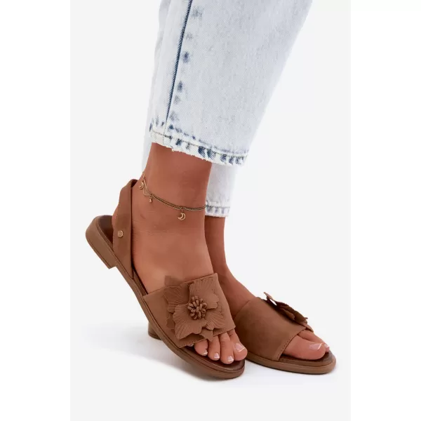  Dámske sandále ZAZOO 40471 BROWN 