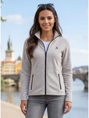 Dámska fleece mikina ALTISPORT ALW002852 STRIEBORNÝ MELÍR