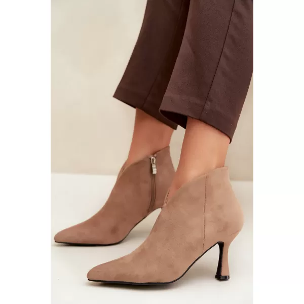  Dámske členkové topánky BOTO D-219 KHAKI 