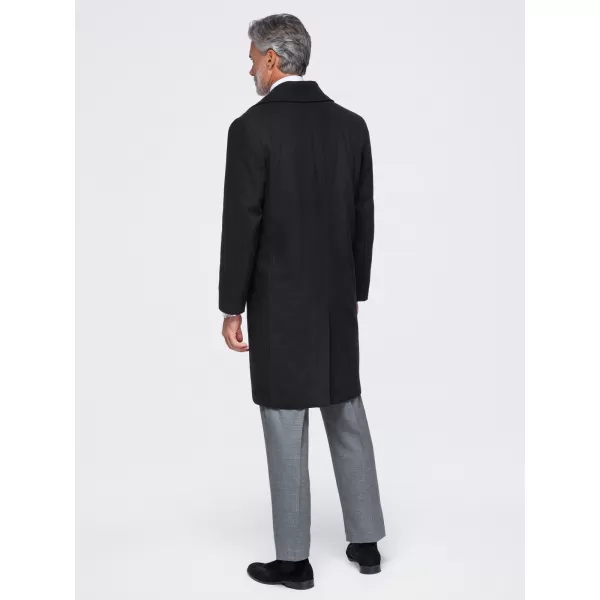  Pánsky kabát OMBRE OM-COWC-0156 BLACK 