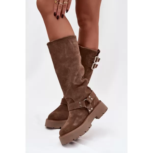  Dámske čižmy BIG STAR SHOES OO274A182 BEIGE 