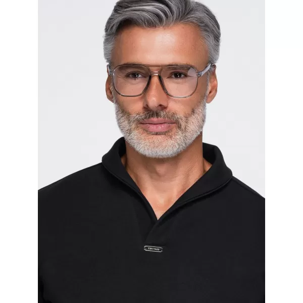  Pánska mikina OMBRE OM-SSNZ-0262 BLACK 