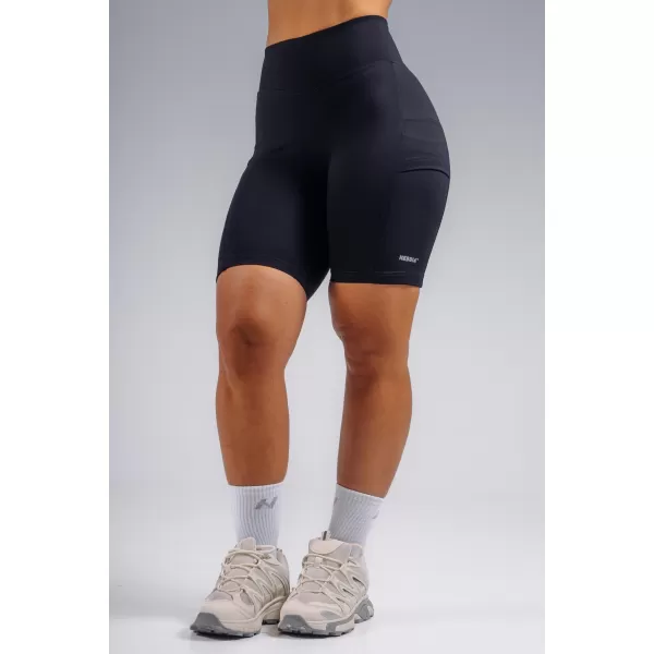  High-waist šortky s vreckami NEBBIA PRIMAL 858 BLACK 