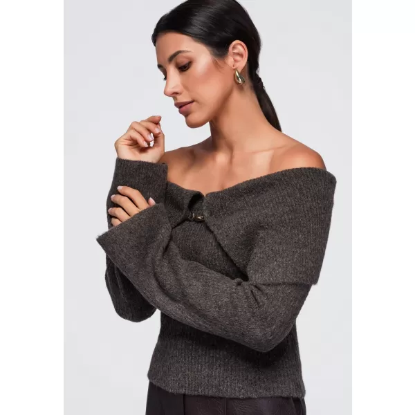  Dámsky sveter OMBRE OW-SW-E0011 BROWN 
