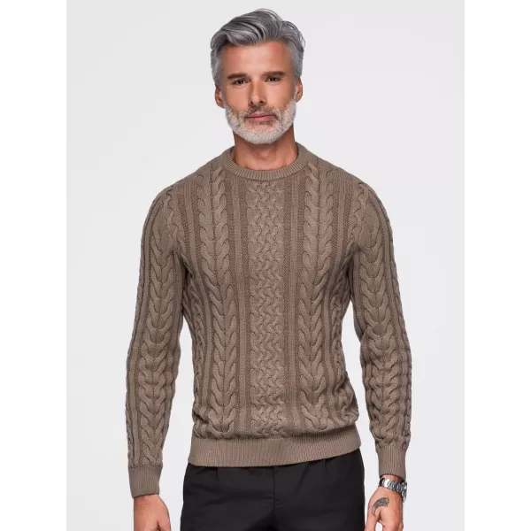  Pánsky sveter OMBRE OM-SWSW-0191 BROWN 
