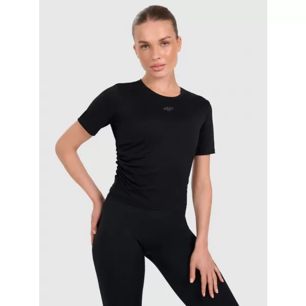  Dámske funkčné tričko 4F WAW25TFLOF433 DEEP BLACK 