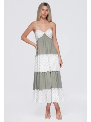 Dámske šaty OMBRE OW-DLR-E0007 GREEN