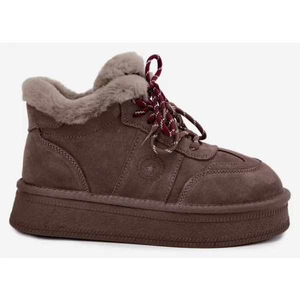  Dámske snehule BIG STAR SHOES UU274313 BROWN/BEIGE 