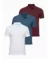 Pánske tričko s golierom OMBRE OM-POBS-0171 WHITE/MAROON/DARK BLUE
