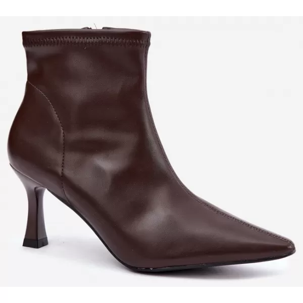  Dámske členkové topánky BOTO 7107 CHOCOLATE 