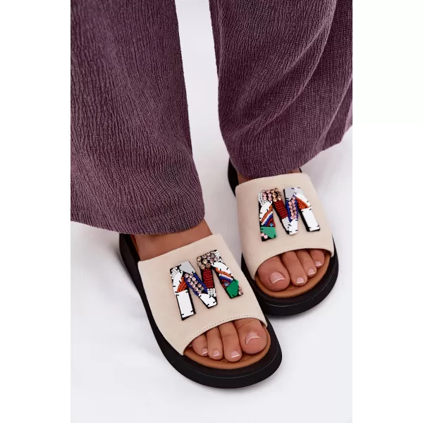  Dámske šľapky VINCEZA 66942 BEIGE 