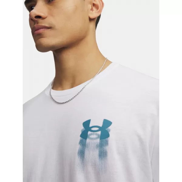  Pánske tričko UNDER ARMOUR M BLUR LOGO SS 6009245-100 BIELA 