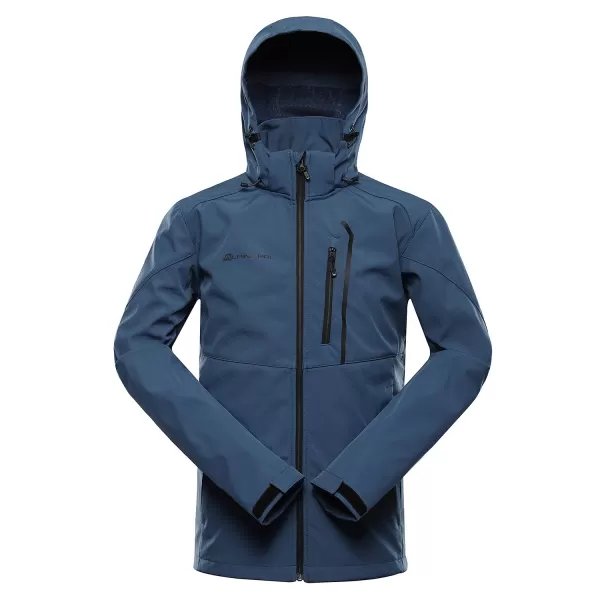  Pánska softshellová bunda ALPINE PRO HOOR 2 DK.METAL BLUE 