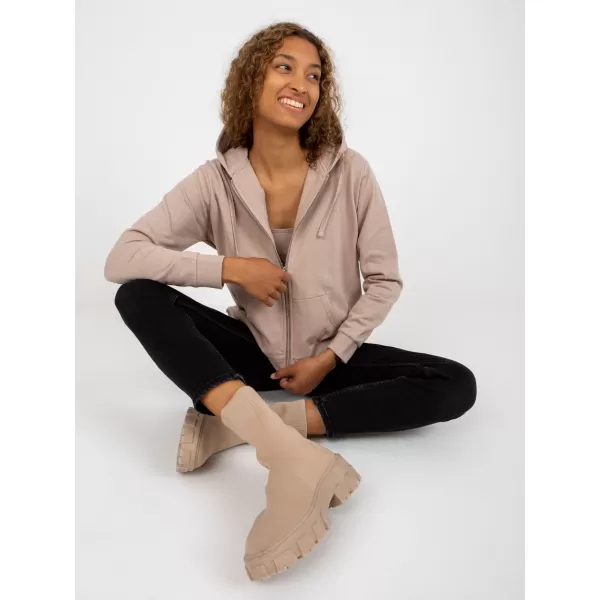  Dámska mikina BASIC FEEL GOOD B-002.65 DARK BEIGE 