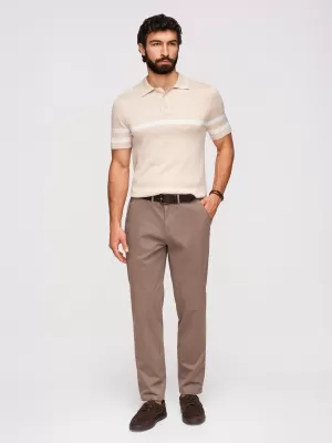 Pánske nohavice OMBRE OM-PACP-0293 BROWN