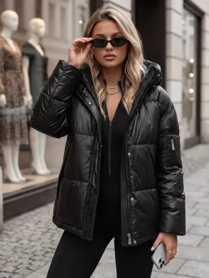 Dámska bunda DSTREET TY5966 ČIERNA