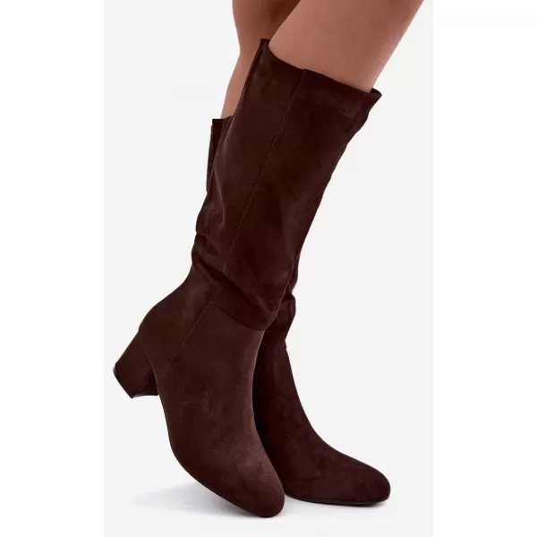  Dámske čižmy S.BARSKI HY62-8131 CHOCOLATE 