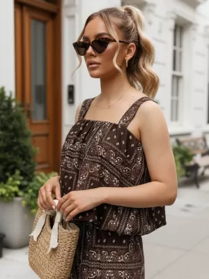 Dámske súpravy DSTREET AY1203 HNEDÁ