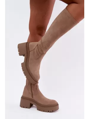 Dámske čižmy BOTO 9671A-1 KHAKI
