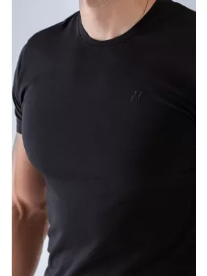 Pánske tričká NEBBIA MIKE MUSCLE FIT 158 BLACK