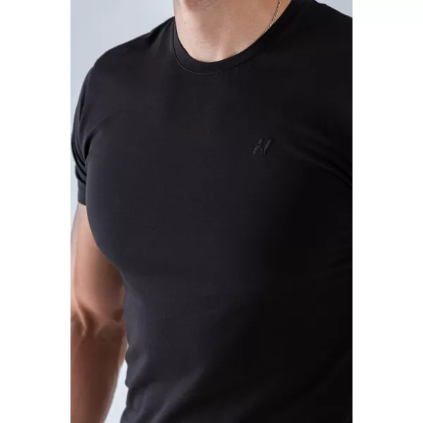  Pánske tričká NEBBIA MIKE MUSCLE FIT 158 BLACK 