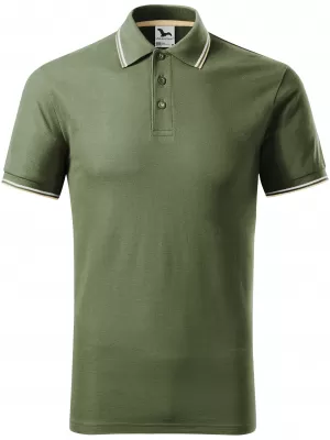 Pánske tričko s golierom MALFINI FOCUS 232 KHAKI