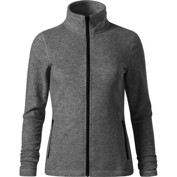  Dámska micro fleece mikina MALFINI FACTOR 853 ČIERNY MELÍR 