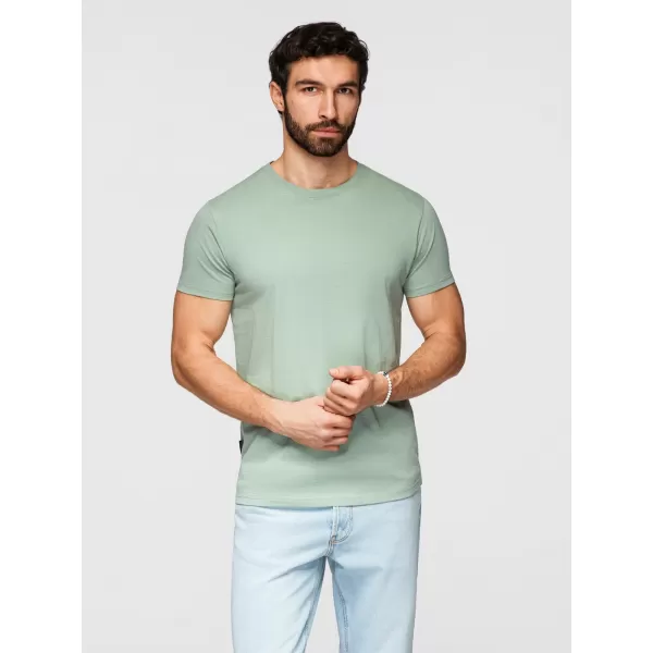  Pánske tričko OMBRE OM-TSBS-0268 GREY-GREEN/WHITE/BEIGE 