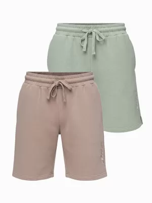 Pánsky set kraťas OMBRE Z125 BEIGE/LIGHT GREEN