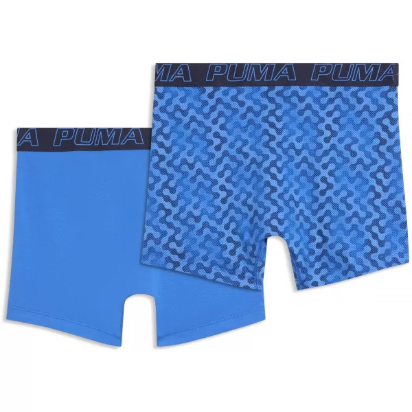  Pánske boxerky PUMA MEN GRAPHICAL PRINT BOXERS 2P 94780404 BLUE COMBO 
